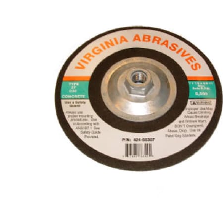 Virginia Abrasives 424-55307 7 x 0.12 x 0.62-11 in. Concrete Grinding Wheel 681435